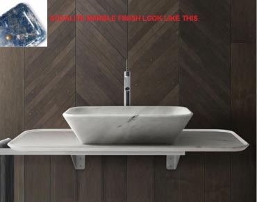 Nabhi Collection Bowl No.8 Countertop Washbasin 650 X 415 X 160 Mm In Sodalite Marble Matt Finish