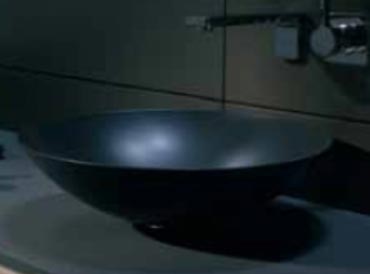 Dish Round Countertop Washbasin 450 Mm No Tap Hole