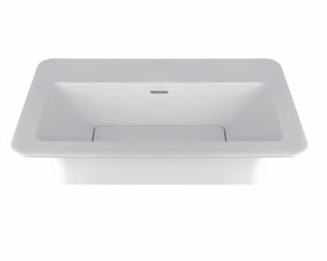 Ispa Wall-mounted Or Deck-mounted Washbasin In Cristalplant (matt White) With Overflow Waste