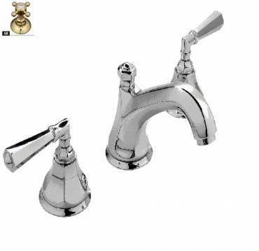 Teide Three Hole Basin Mixer With Automatic  Popup Waste