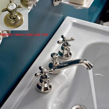 Etruria 3 Hole Basin Mixer With High Spout And  Puw