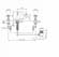 Le Pietre Three Hole Basin Mixer With Popup Waste In Pink Quartz Stone